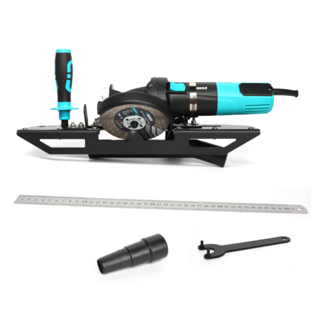 Système de coupe d'angle à 45° avec meuleuse d'angle filaire 2 Système de coupe d'angle à 45° avec meuleuse d'angle filaire 2